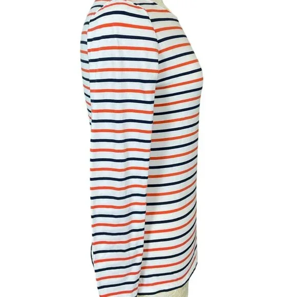 Boden Great Breton You've Earned These Stripes Long Sleeve Scoop Neck Tee 6 - Picture 3 of 8